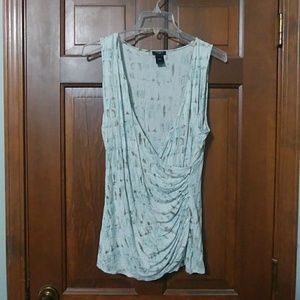 Mint green deep v neck shirt